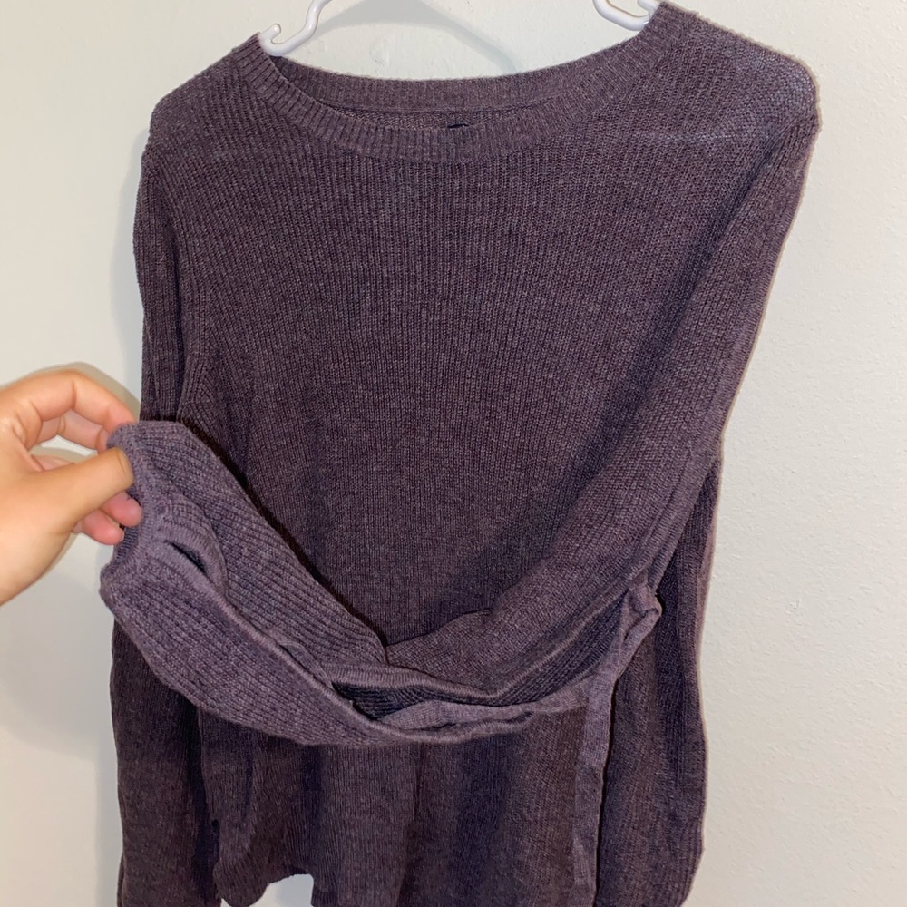 American Eagle Plum Thin Sweater - Picture 2 of 2